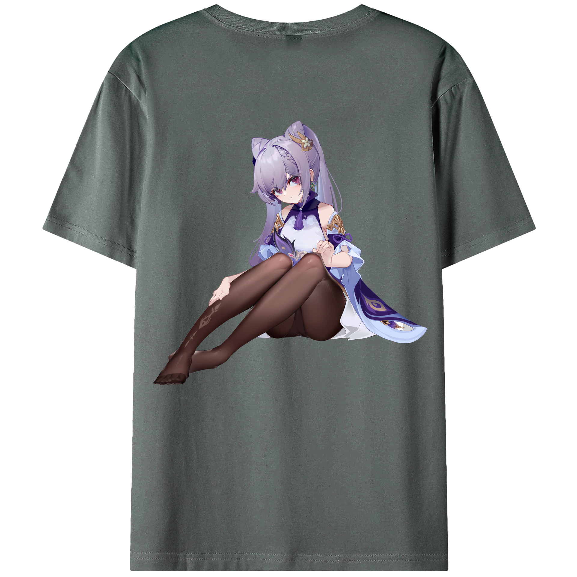 げんし神 刻晴 こくせい genshin Kokusei 綿100％半袖Tシャツ（背面プリント）
